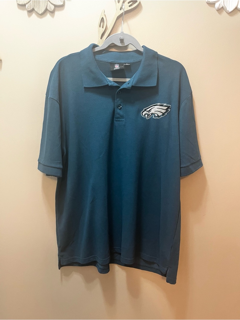 Men's Philadelphia Eagles Green Polo Shirt Size XL